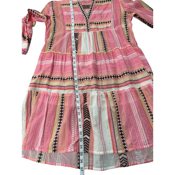 Lola Australia Womens Dress Boho Pink Printed Long Sleeve Cotton Size S - Picture 7 of 9